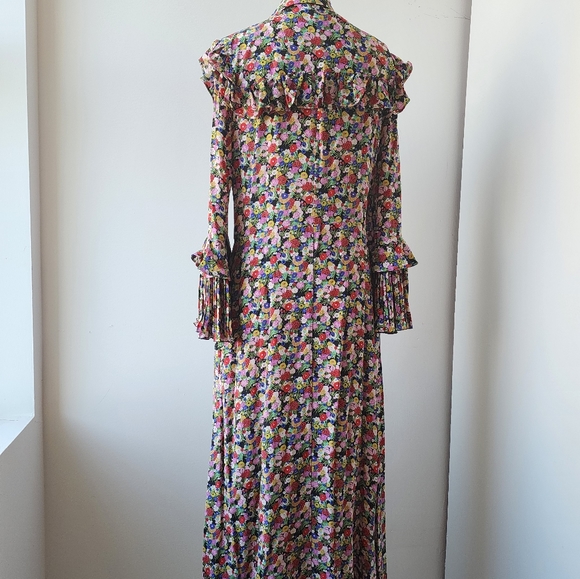 La DoubleJ Floral Silk Long Dress SZ 10 - Picture 3 of 7